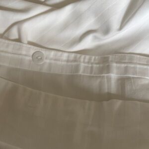 Striped White duvet cover